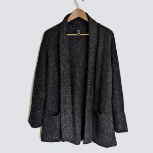 Eileen Fisher Mohair & Wool Blend Cardigan in Dark Gray